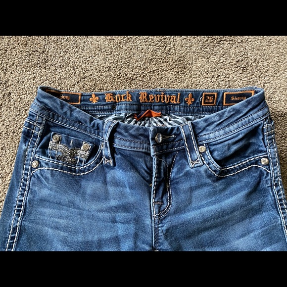 Rock Revival Sherry Skinny Ankle Rhinestone Sz 26 - Picture 3 of 4